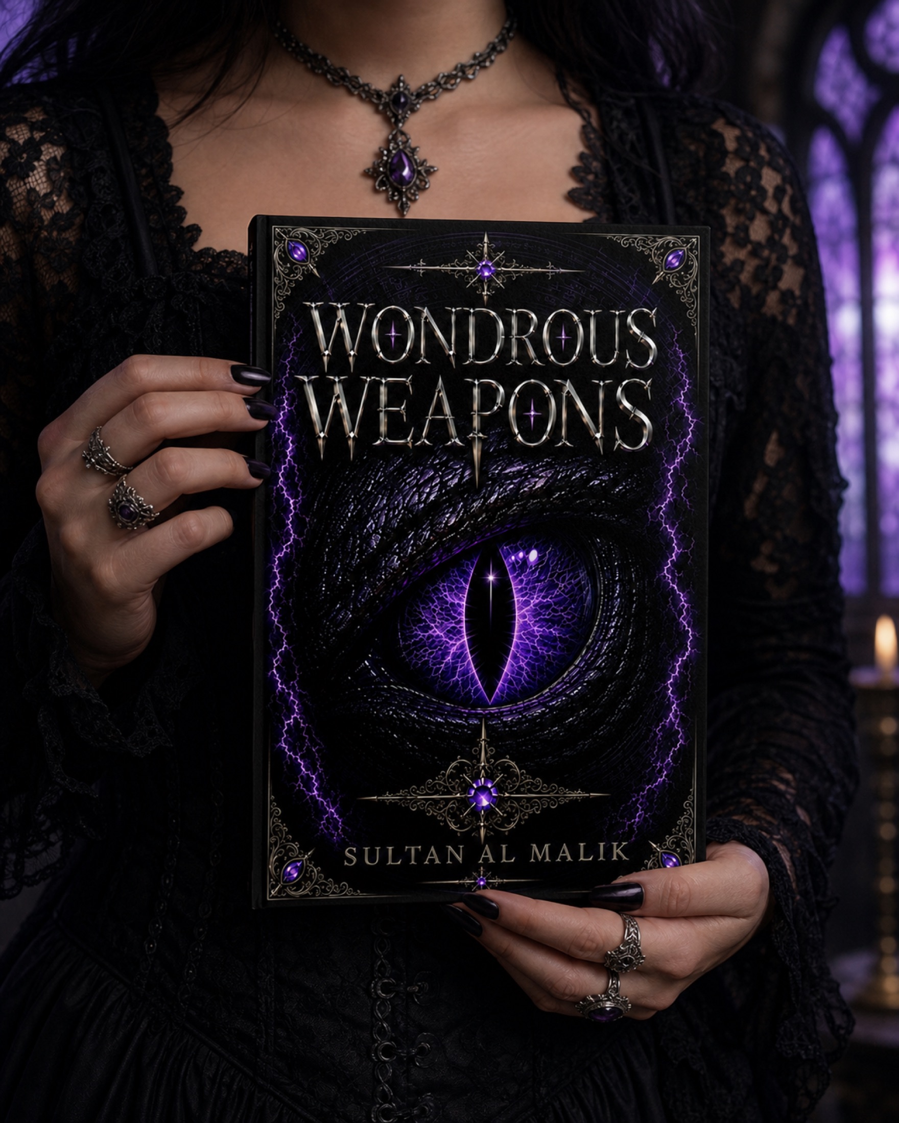 A reader holding Wondrous Weapons